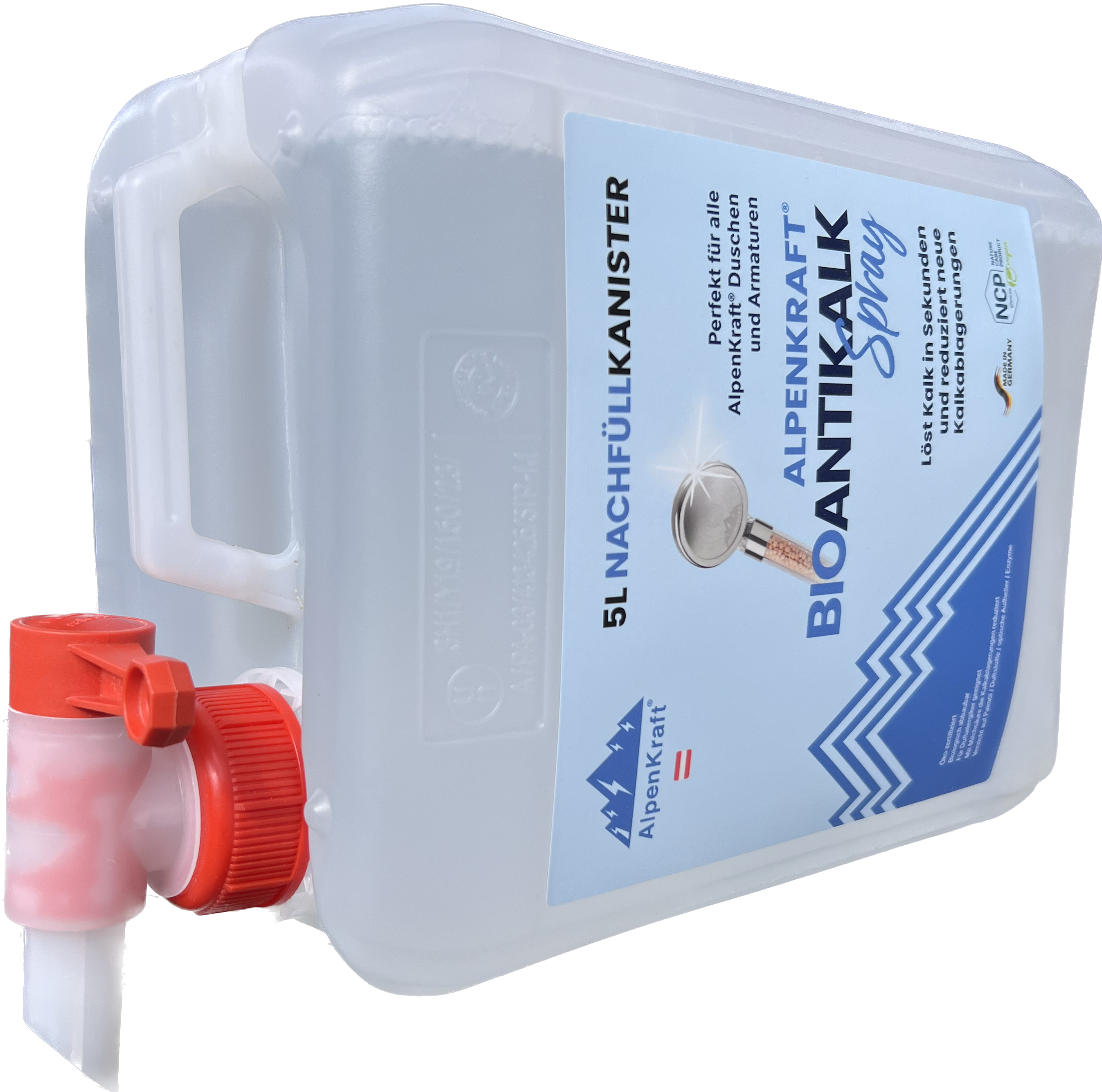 AlpenKraft® BIO Antikalk Spray 5L Nachfuellkanister