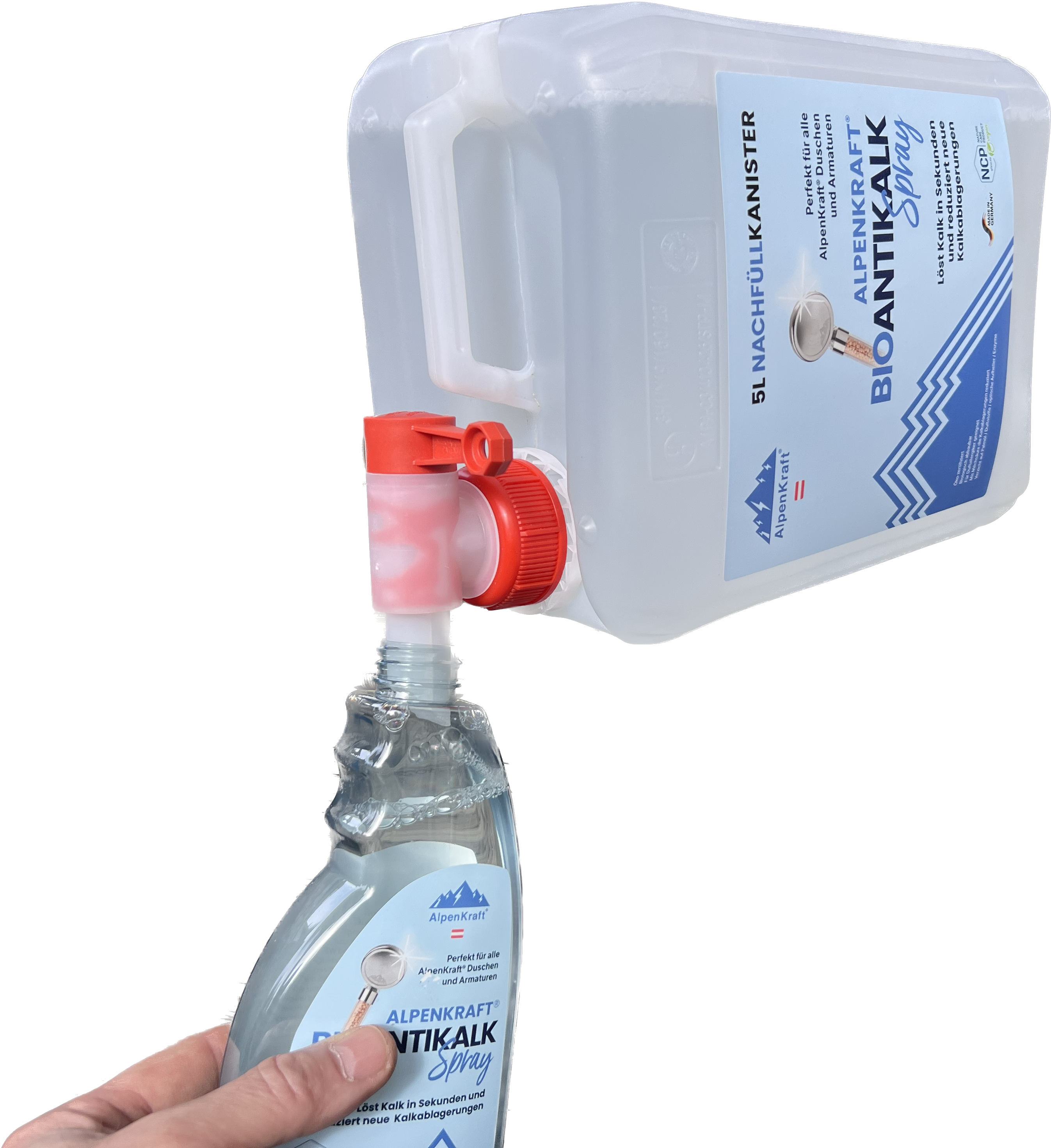 AlpenKraft® BIO Antikalk Spray 5L Nachfuellkanister