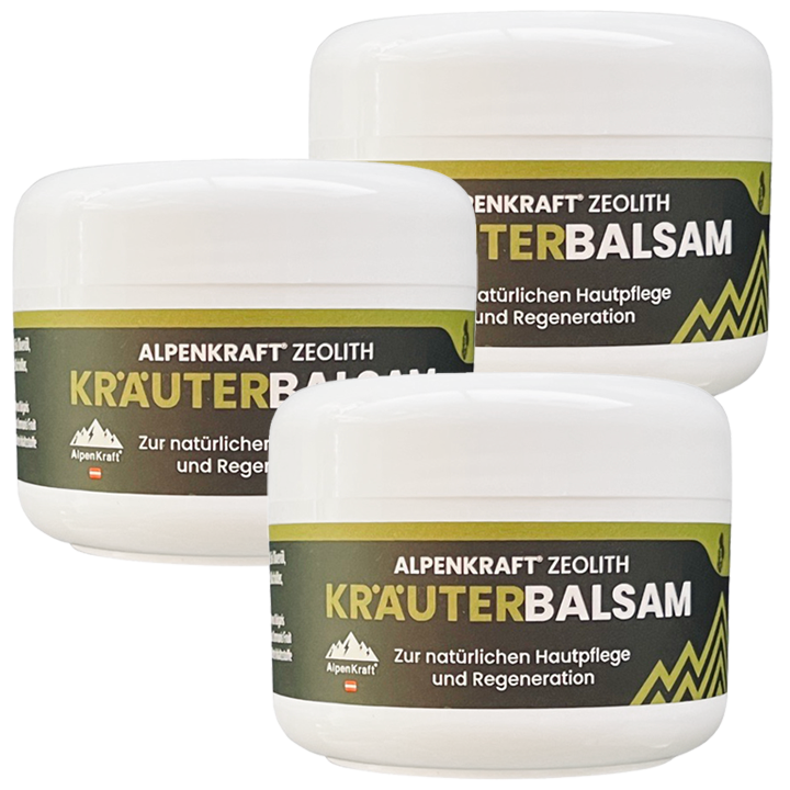 3x AlpenKraft® Zeolith Kräuterbalsam (100ml)