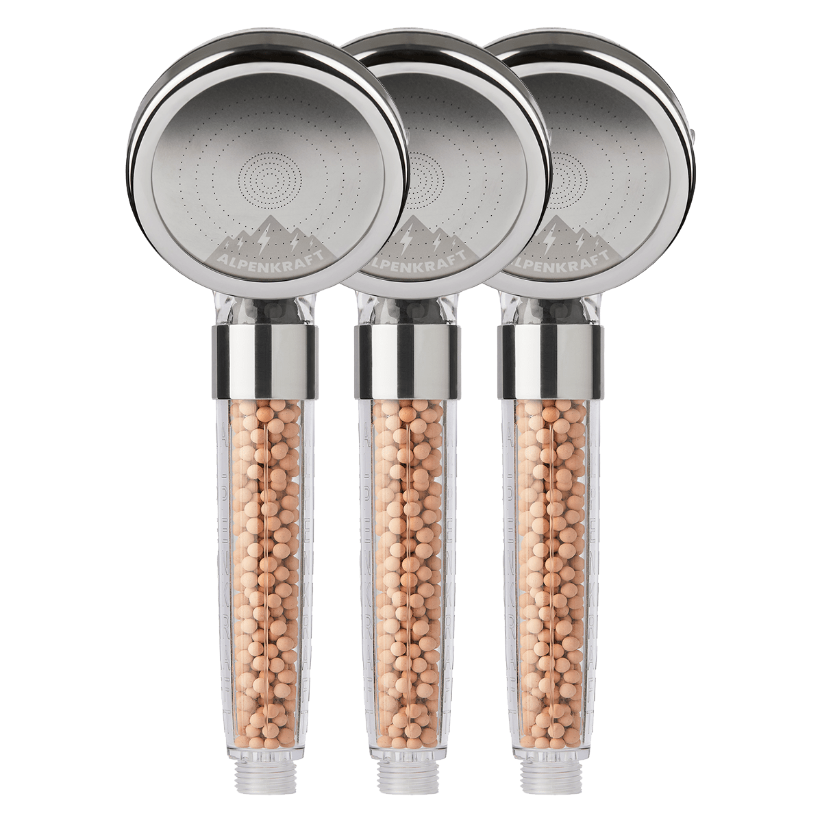 3x AlpenKraft® "ZugSpitze" shower head