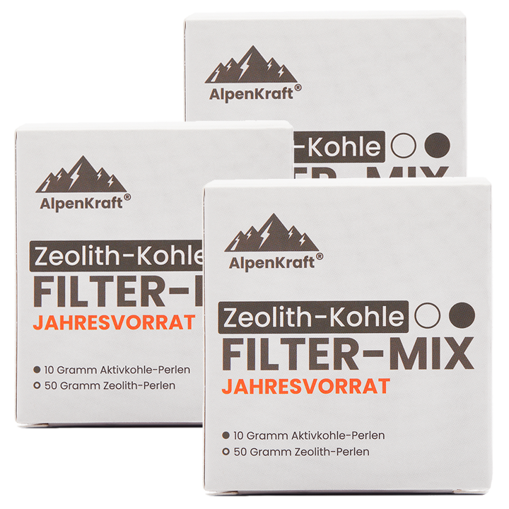 3x AlpenKraft® "Zeolith-Aktivkohle" Filterperlen
